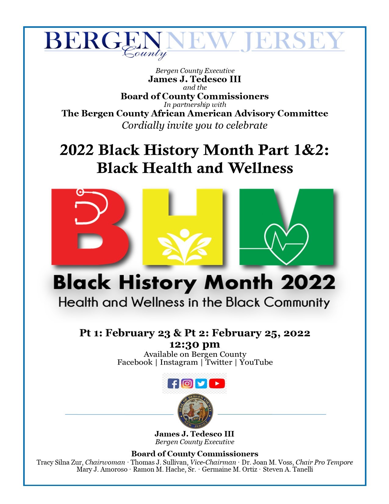 2022 Black History Month Health and Wellness Flyer2