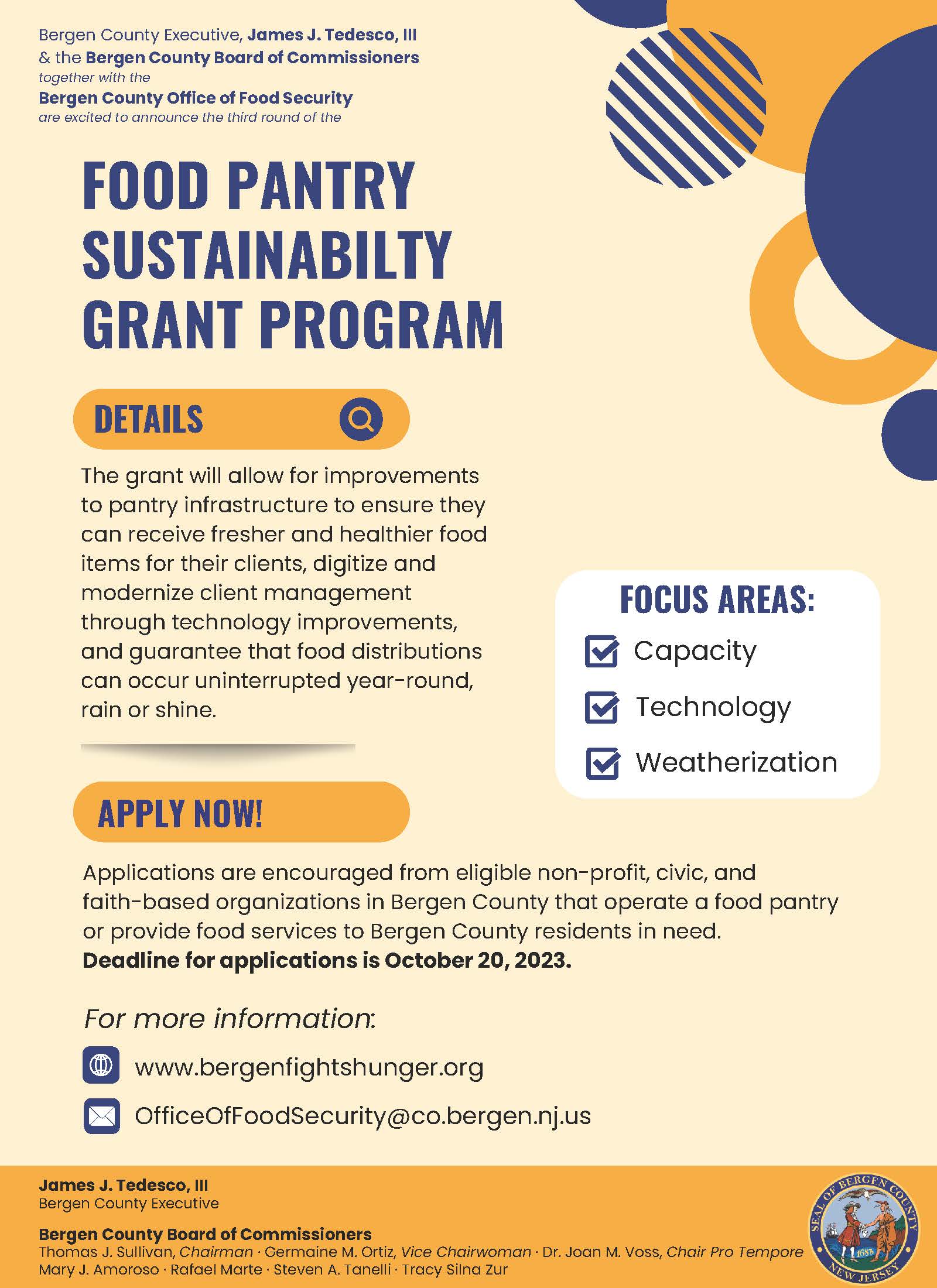 Food Pantry Sustainability Grant