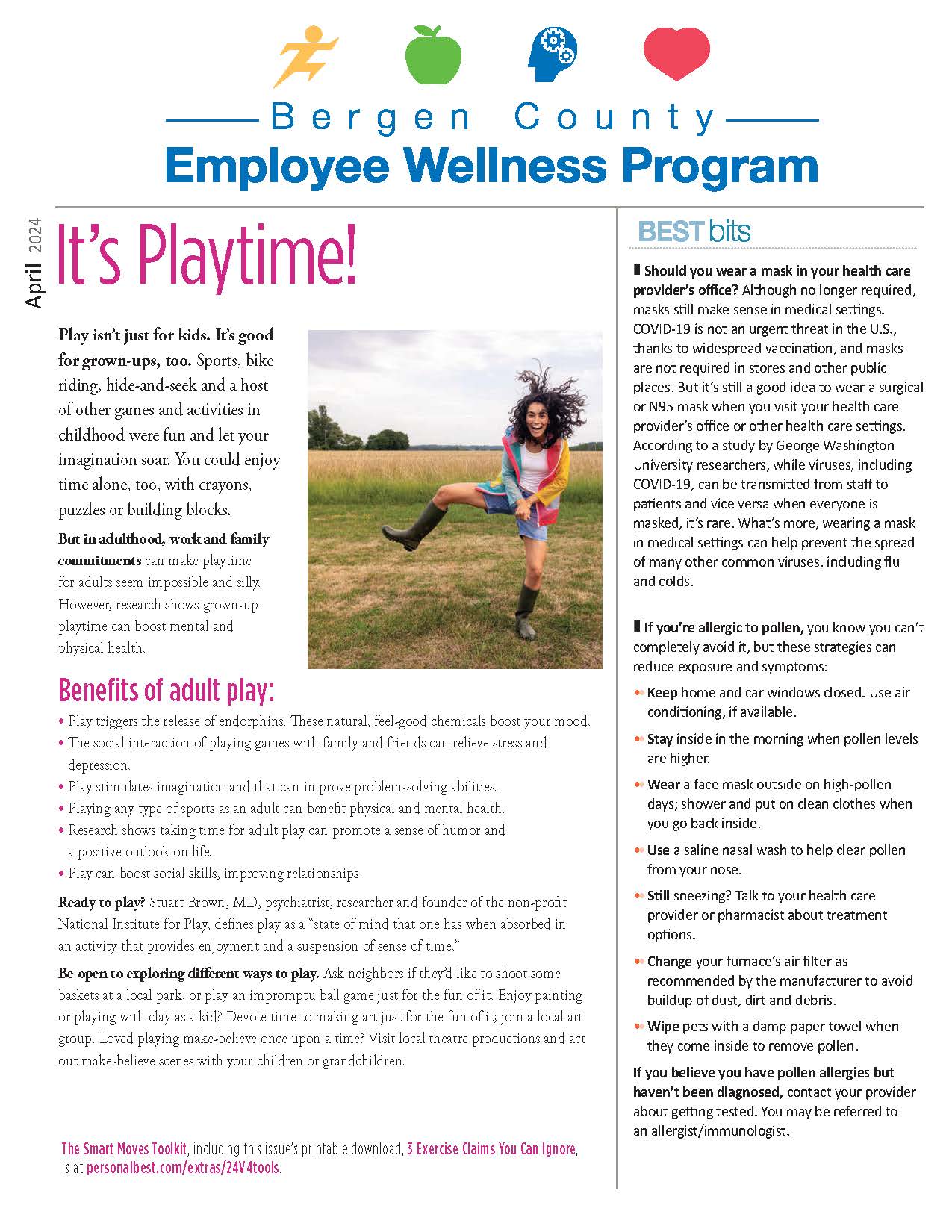 April Newsletter Employee Wellness Page 1