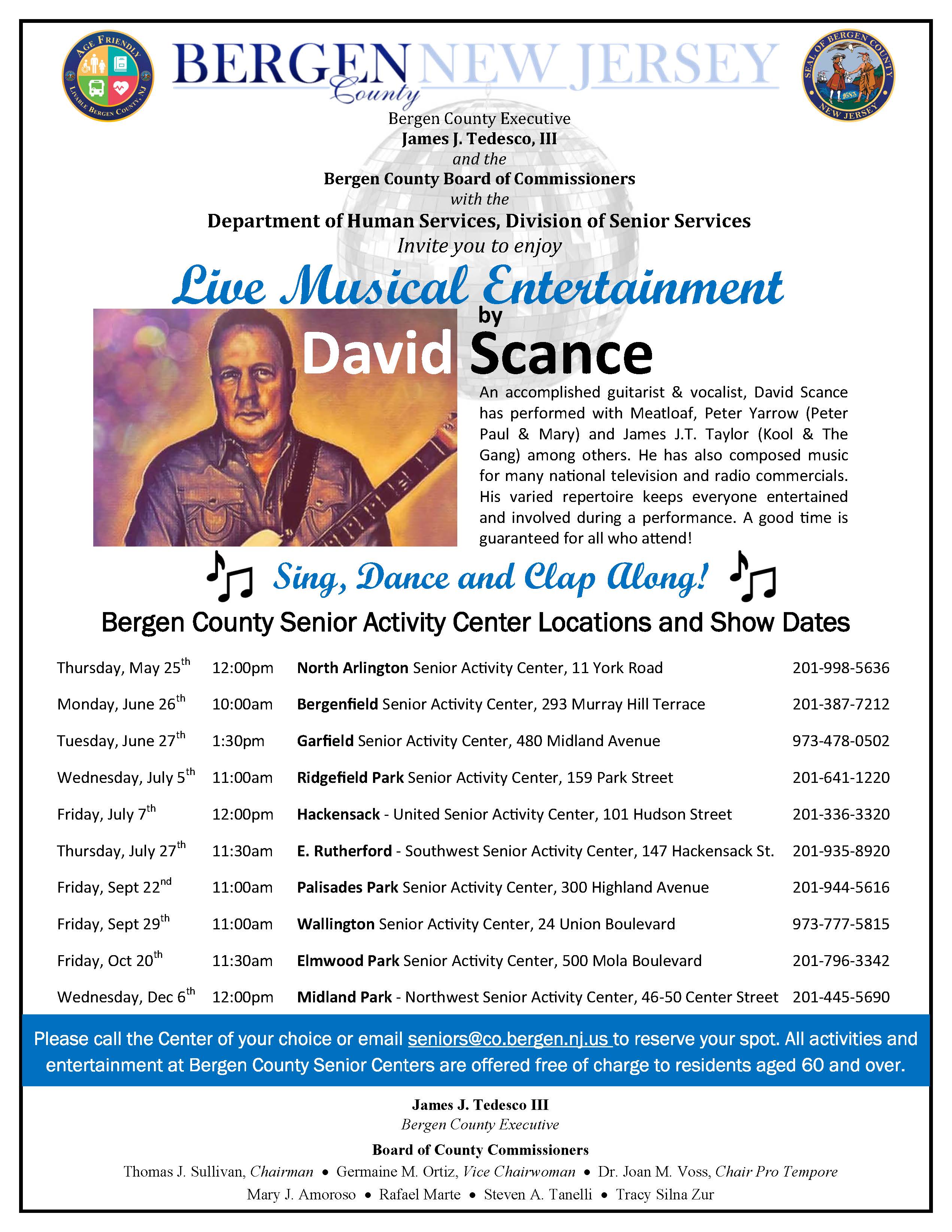 musical entertainment by david scance flyer