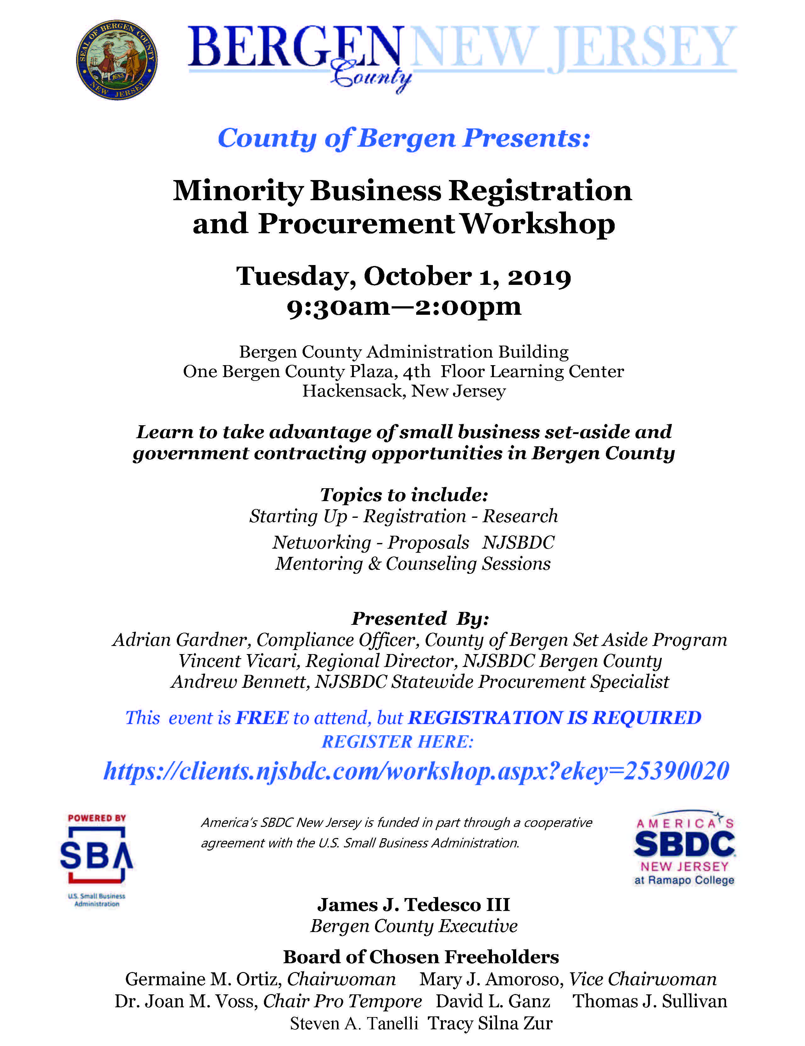 Minority Business Registration And Procurement Workshop