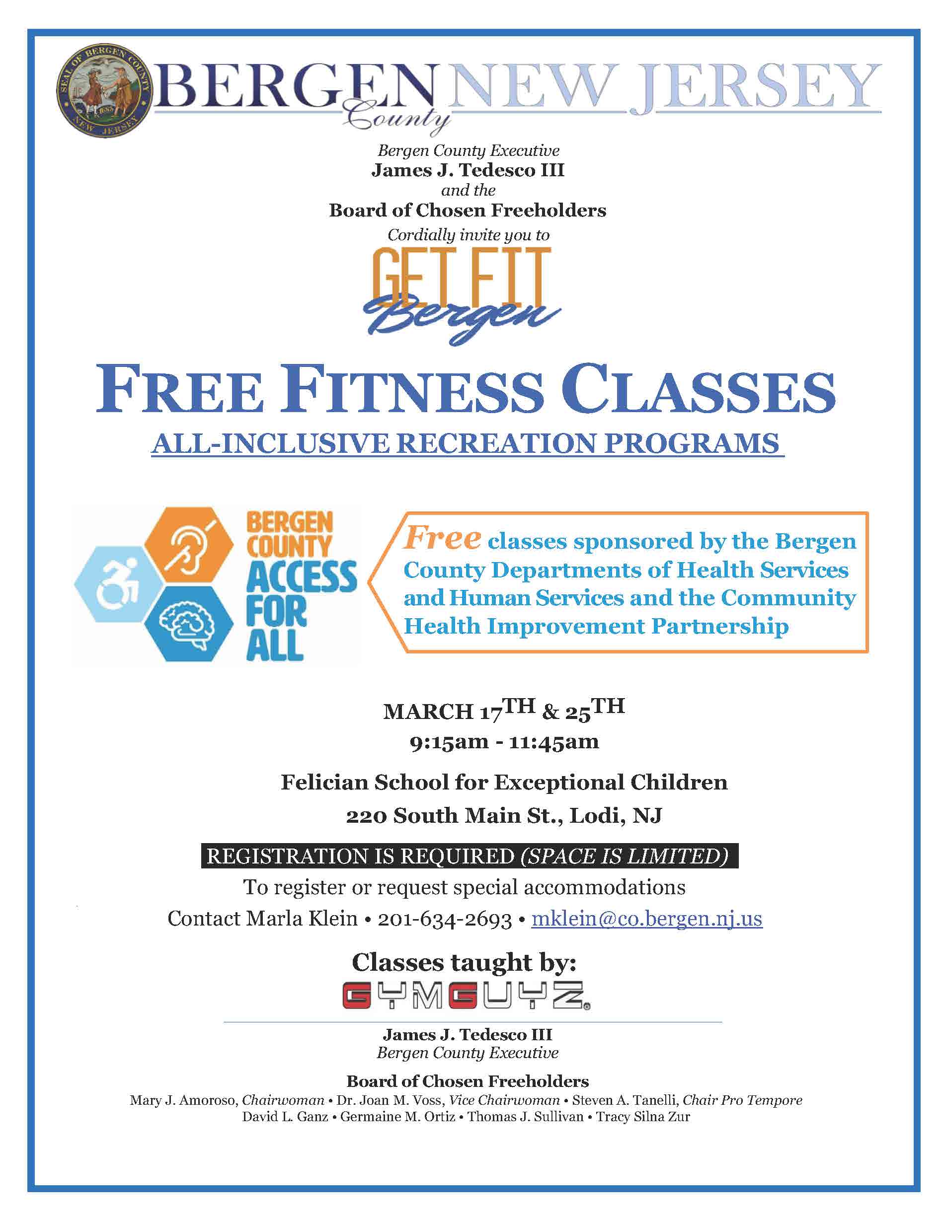 Felician Fitness flyer 31720