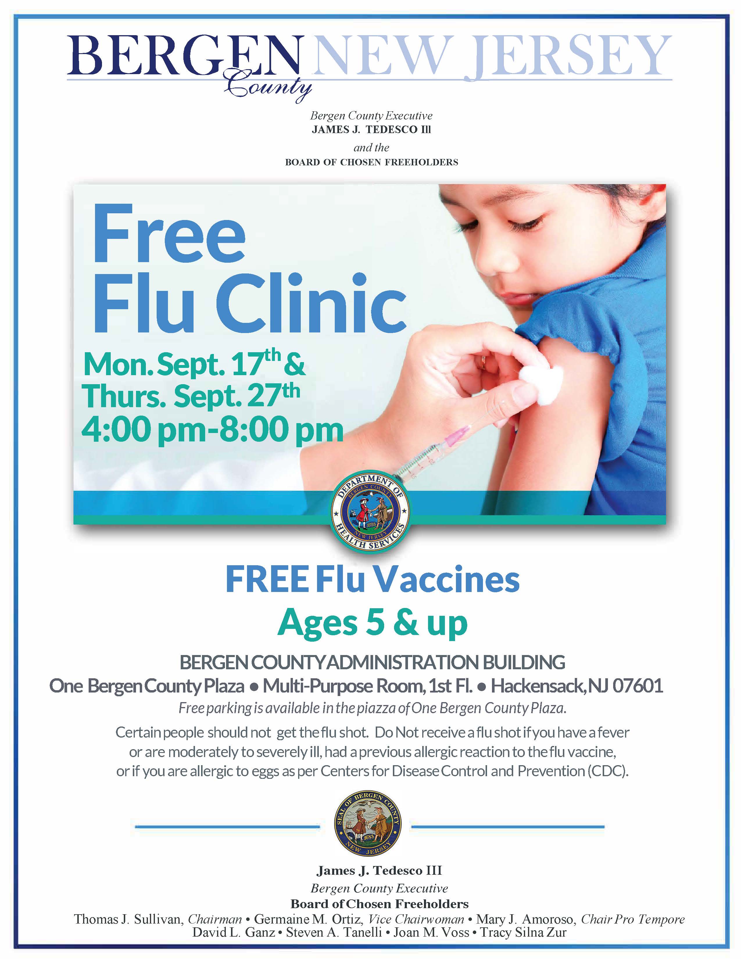 9.17.18 BCDHS Flu Clinic Flyer Spanish