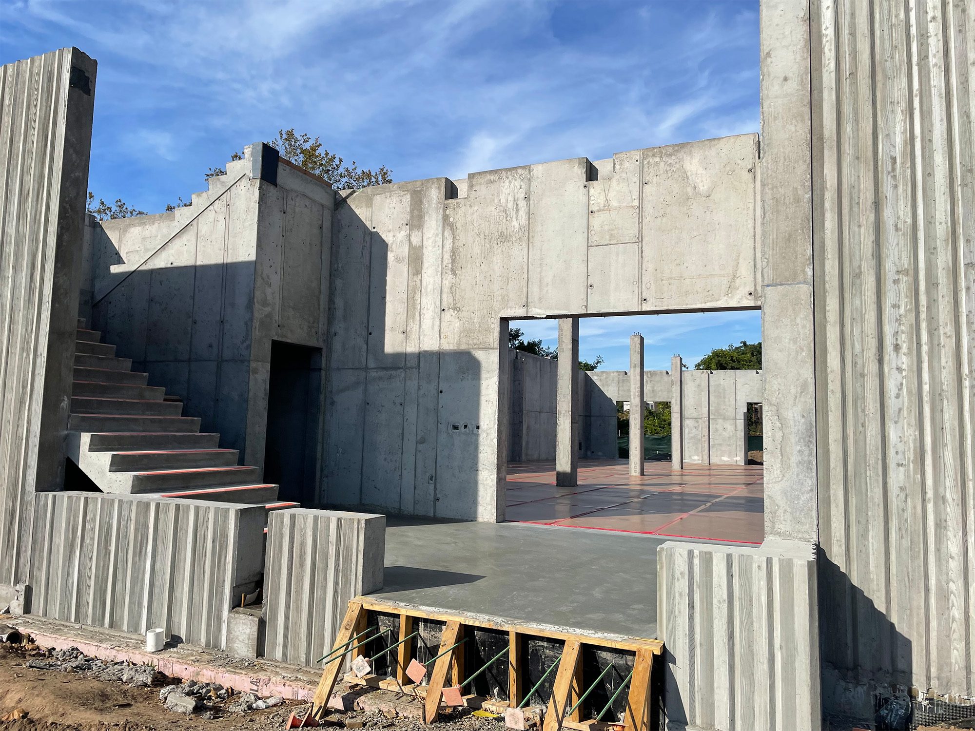 10/22/21: Erected building frame (interior)